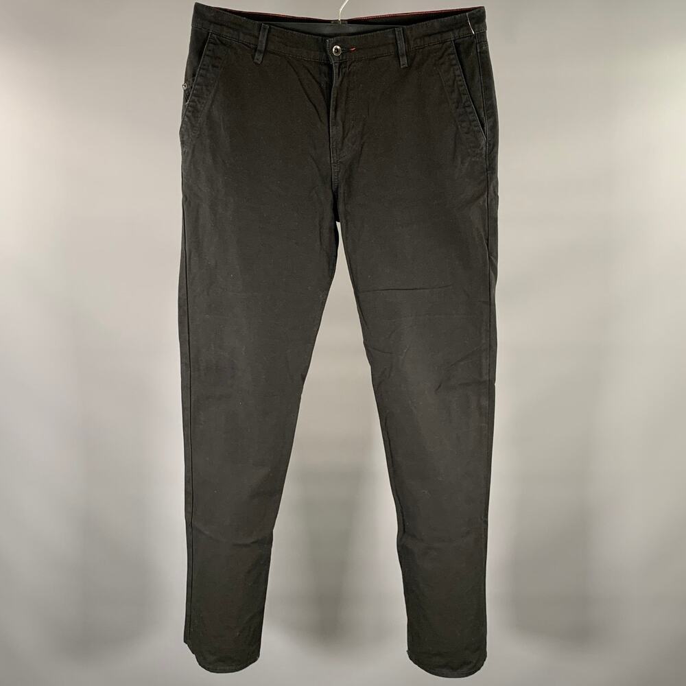 RALEIGH Size 36 Black Slim Straight Jeans